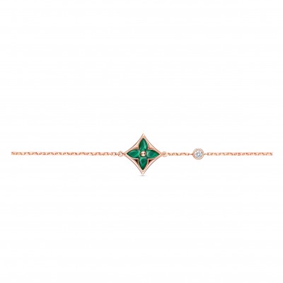 LOUIS VUITTON COLOUR BLOSSOM BB STAR BRACELET, PINK GOLD, MALACHITE AND DIAMOND Q05504